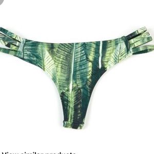 Midori Green Tropical Print Bikini Bottoms